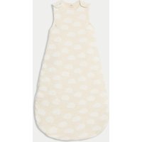 M&S Collection Cloud Print 2.5 Tog Sleeping Bag (0-3 Yrs) - 18-36 - Oatmeal Mix, Oatmeal Mix,Blue Mix,Pink Mix