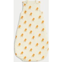 M&S Collection Pure Cotton Lion Print 3.5 Tog Sleeping Bag (0-3 Yrs) - 6-18M - Yellow Mix, Yellow Mix