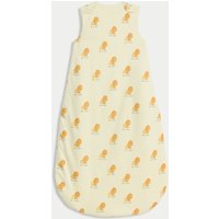 M&S Collection Pure Cotton 2.5 Tog Lion Print Sleeping Bag (0-3 Yrs) - 0-6 M - Yellow Mix, Yellow Mix