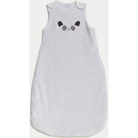 M&S Collection Pure Cotton Bear Face 2.5 Tog Sleeping Bag (0-3 Yrs) - 18-36 - Grey Mix, Grey Mix