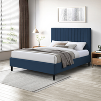 Aster Velvet Bed Frame - Midnight Blue / King