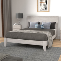 Stylish Modern Design Double Bed Bedframe With Headboard - Dusty Grey