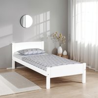 Amber 3  Single Bed Frame  White | Bed Sava