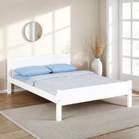 Amber 46 Double Bed Frame  Double  White | Bed Sava