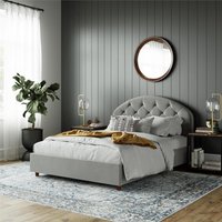 Aspen Upholstered Bed - Light Grey / King