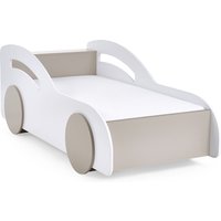 Atlantis Toddler Car Bed - White & Taupe