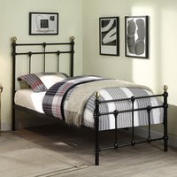 Bayford Traditional Victorian Metal Bed Frame - Black / Single