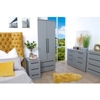 Beverley Ready Assembled 4 Drawer Bed Box - Dusk Grey
