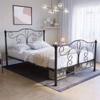 Chicago Metal Bed Frame  Black  Double | Bed Sava