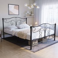 Chicago Metal Bed Frame  Black  King | Bed Sava