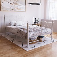 Chicago Metal Bed Frame  White  Small Double | Bed Sava
