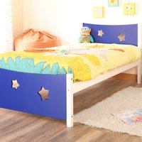 Childrens Wooden Star Bed Frame  Blue | Bed Sava