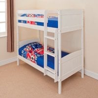 Classic Wooden Bunk Bed in 2ft6 Shorty or 3ft Single  White  Small Single | Bed Sava
