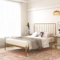Giulia Modern Metal Bed - Gold / Double