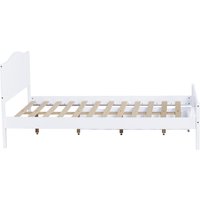 Glory Wooden Slatted Bed Frame in White FRAME ONLY(5FT King) - white