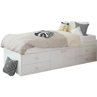 Multi Drawer Single 3ft Cabin Storage Bed - White - White