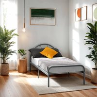 Nova 3' Single Bed Frame - SILVER - SILVER