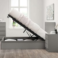 Oslo Double Ottoman Bed - Grey
