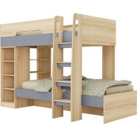 Pluto Bunk Bed  - Oak effect and Grey