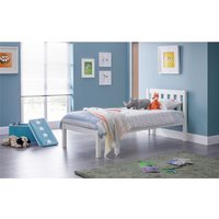 Solid Pine Low Foot End Bed - Surf White / Single