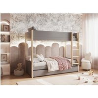 Tipo Bunk Bed With Trundle Grey - Grey