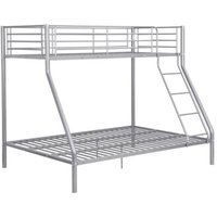 Triple Metal Bunk Bed 3ft,4ft6 - Silver