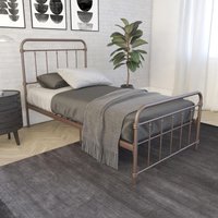 Wallace Metal Bed - Bronze / Single