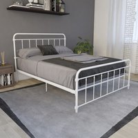 Wallace Metal Bed - White / Double