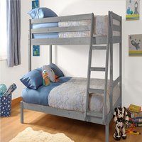 Wooden Triple Bunk Bed - Grey