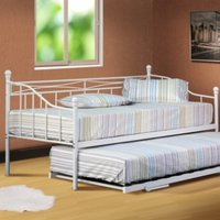 White Metal Day Bed - Single
