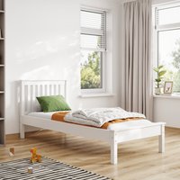 Disley Solid Wood Single Bed - White