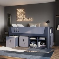 Tokyo Cabin Bed Mid Sleeper - Grey