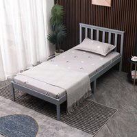 WestWood No Footboard Wood Bed - Grey / Single