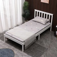 WestWood No Footboard Wood Bed - White / Single