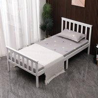 WestWood Wood Single Bed With Footboard - White / Single