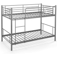 Single Bunk Bed Metal Twin Sleeper Bed - Silver