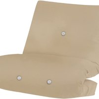 1 Seater Fibre Filled Futon Mattress  - Cream