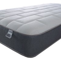 7.5" Budget Friendly Grey Border Big Brick Design Open Coil Spring Mattress - Grey / Double