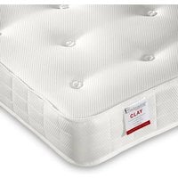 Clay Orthopaedic Low Profile Mattress  White  Small Double | Bed Sava