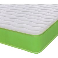 Cooltouch Essentials Wave 18cm Green Quilted Hybrid Spring Mattress - White / Small Single