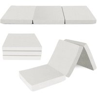 Folding Mattress Travel Z bed, Kids, Faux Leather(White) - White