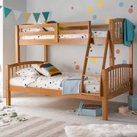 Mya Pine Triple Sleeper Bunk Bed - Pine / Bunk and Spring Mattresses