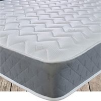 Starlight Beds Zig Zag Design Grey Border Sprung Mattress - Grey / Small Double