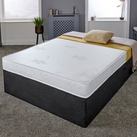 The Haze Thin 10cm (4") Deep Firmer All Foam Stress Free Mattress - Off White Top, White Border / Small Double