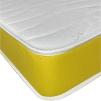 Wilson Beds - Rainbow Kids Yellow Foam Free Basic 6.5" Deep Quilted Mattress - Off white and yellow / Small Double