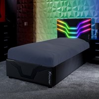 X Rocker Cosmos RGB Single Gaming Bed in a Box with LED Lighting - Black