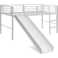 Costway Loft Bed Single Size Mini Kids Bed Frame - White