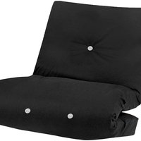 1 Seater Fibre Filled Futon Mattress  - Black