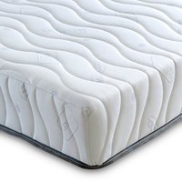 15cm Rock Hard, All Foam, No Springs Mattress - White / Double