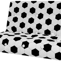 2 Seater Fibre Filled Futon Mattress - black / Double
